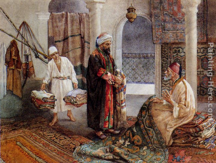 The Carpet Merchants painting - Alberto Rosati The Carpet Merchants art painting